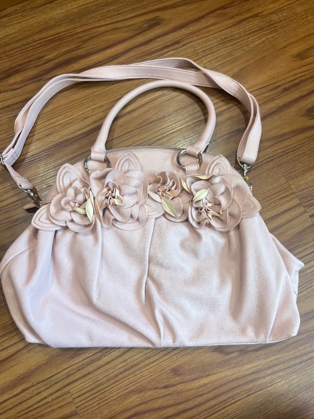 Big Buddha Pink Floral Satchel Handbag